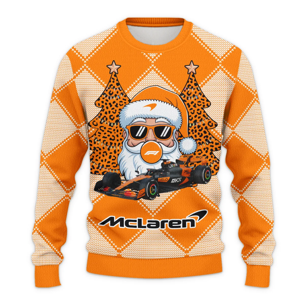 Santa Pinetree Car McLaren Formula 1 - Ugly Sweater BLVAF1220925A25MCL - Image 2