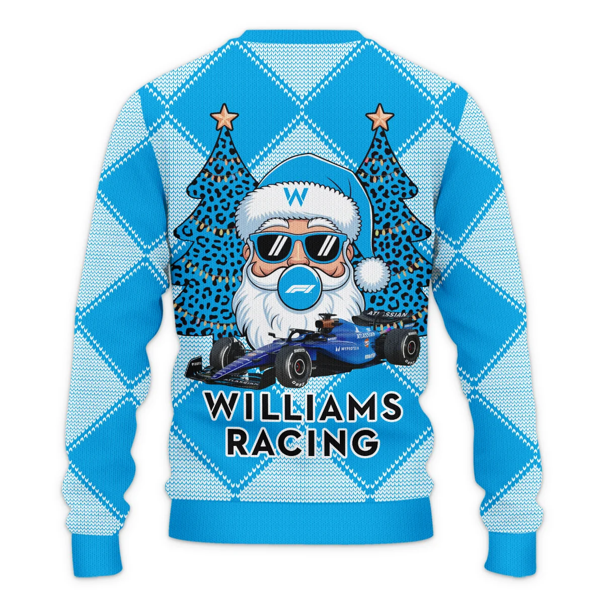 Santa Pinetree Car Williams Formula 1 - Ugly Sweater BLVAF1220925A25WIL - Image 3
