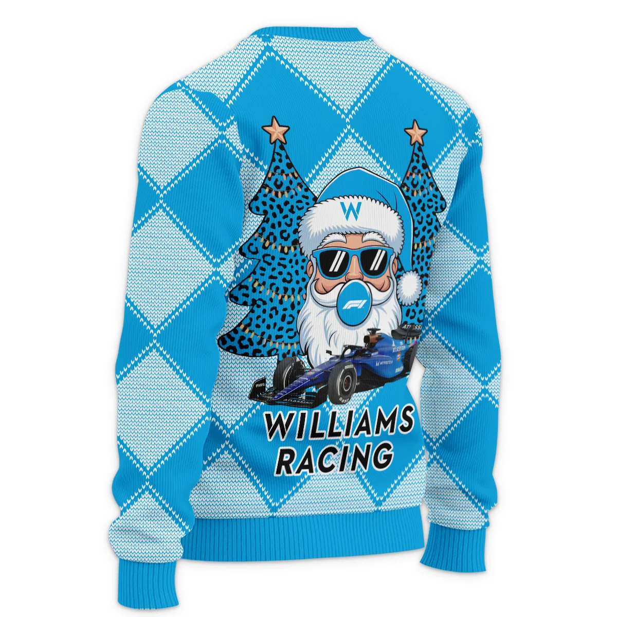 Santa Pinetree Car Williams Formula 1 - Ugly Sweater BLVAF1220925A25WIL - Image 5