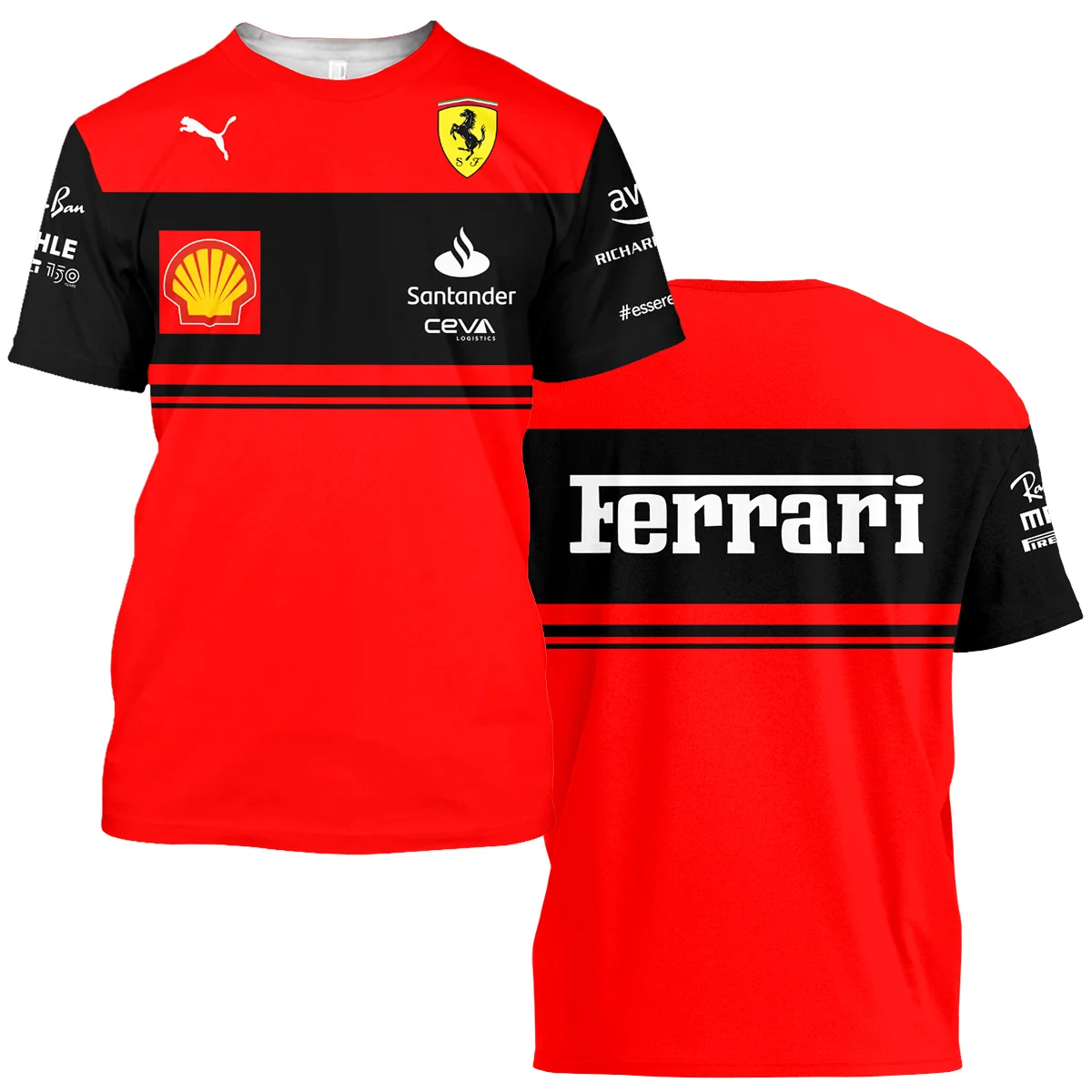 Scuderia Ferrari Racing F1 T-Shirt All Over Prints BLF1R19325A1TS - F1 Fan Gear