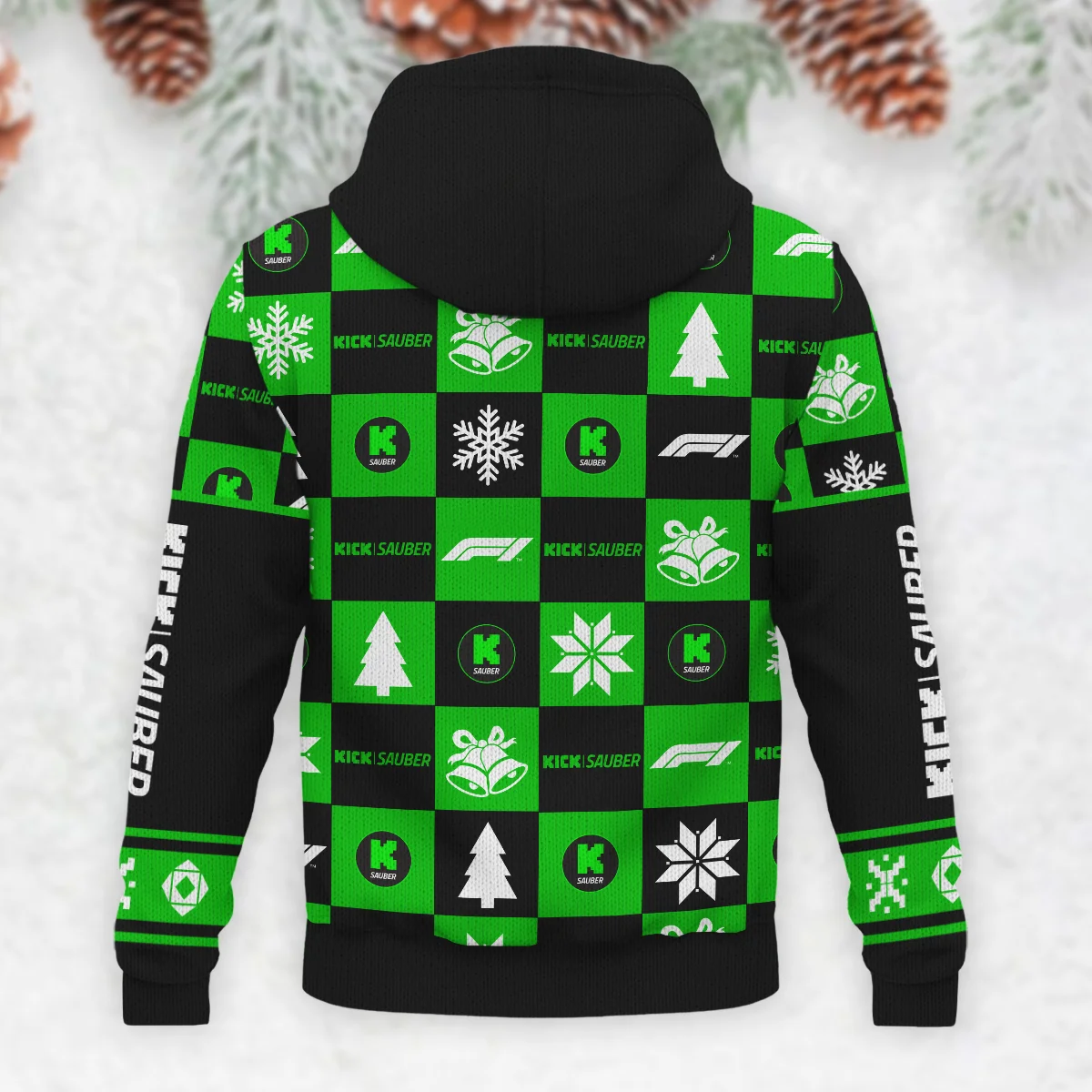 Square Pattern Kick Sauber Formula 1 - Knitted Hoodie BLVAF12209250A33KS - Image 3