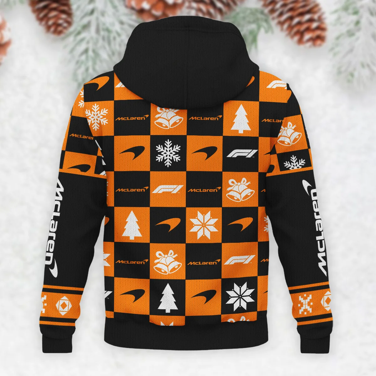 Square Pattern McLaren Formula 1 - Knitted Hoodie BLVAF12209250A33MCL - Image 3