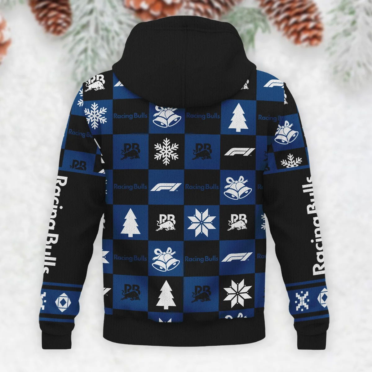 Square Pattern Racing Bulls Formula 1 - Knitted Hoodie BLVAF12209250A33RAC - Image 3