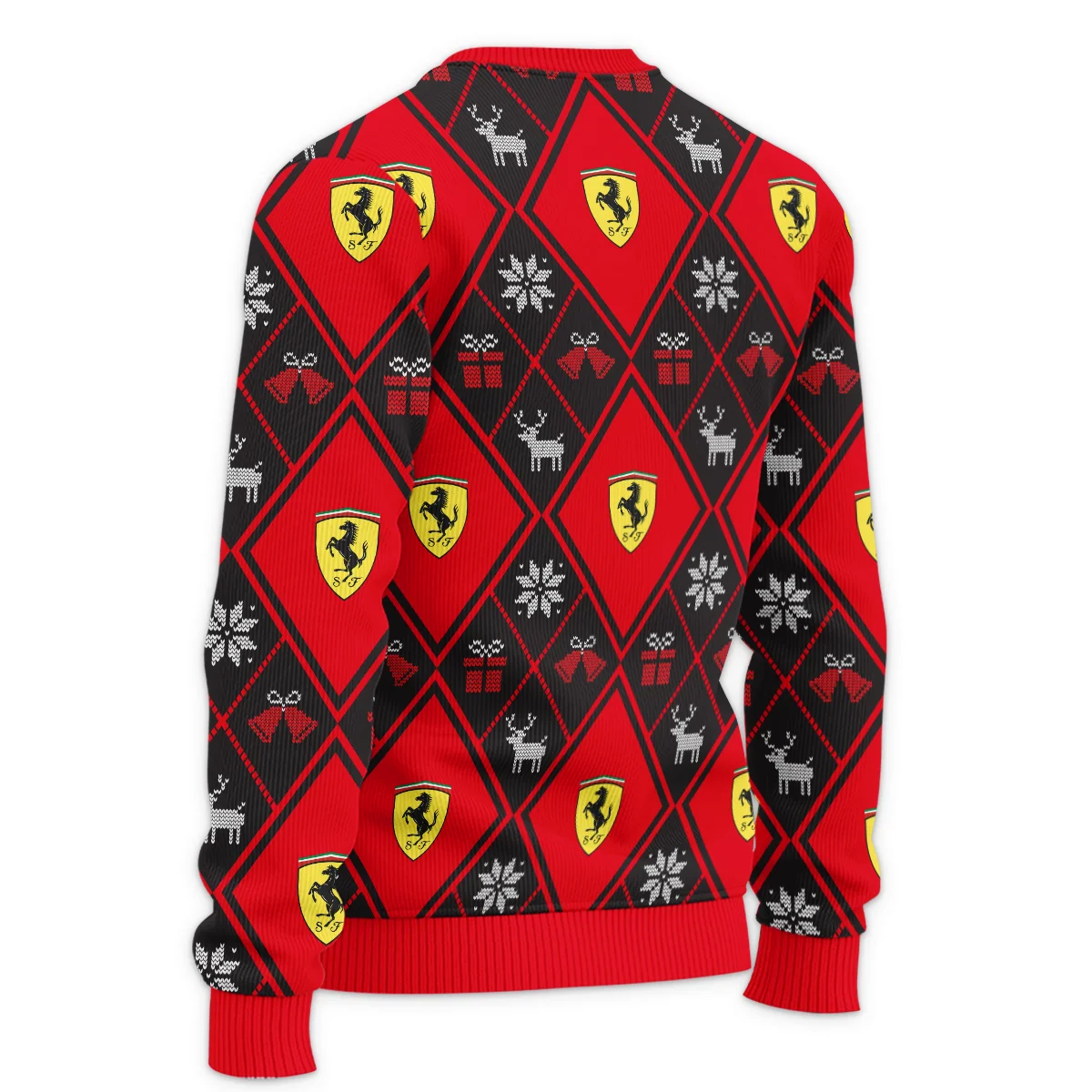 Square Xmas Pattern Ferrari Formula 1 - Ugly Sweater BLVAF1220925A31FRR - Image 5