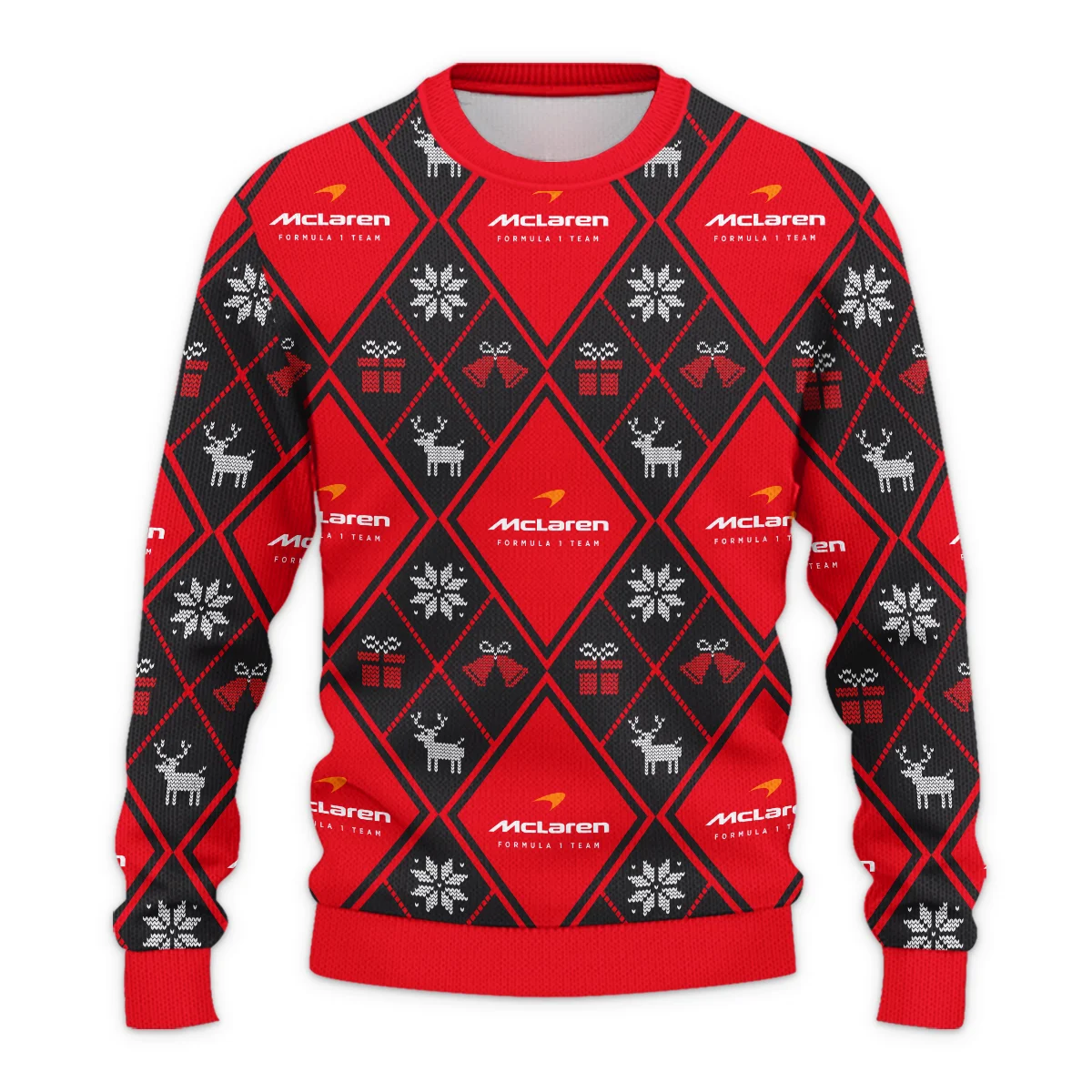 Square Xmas Pattern McLaren Formula 1 - Ugly Sweater BLVAF1220925A31MCL - Image 2