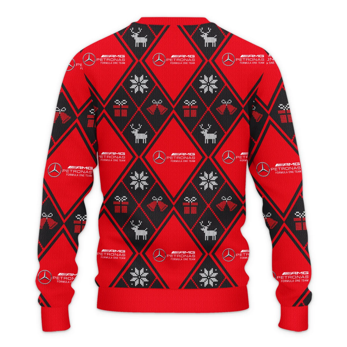 Square Xmas Pattern Mercedes Formula 1 - Ugly Sweater BLVAF1220925A31MER - Image 3