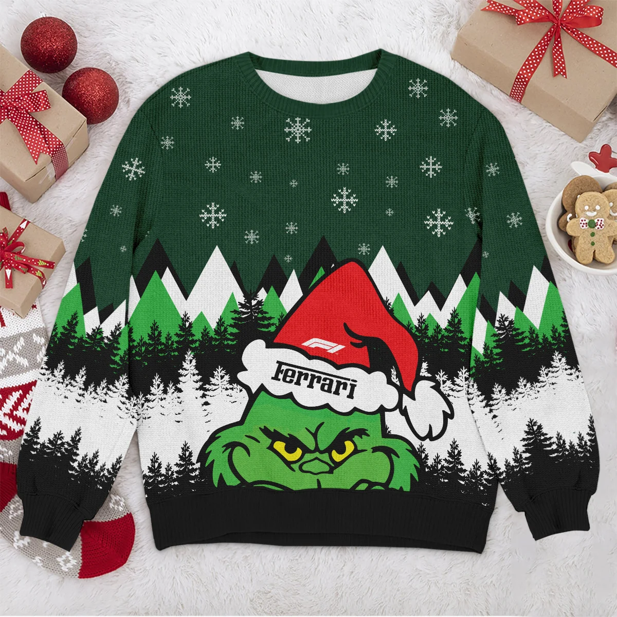 The Grinch Ferrari Formula 1 - Ugly Sweater BLVAF1220925A17FRR - Image 4