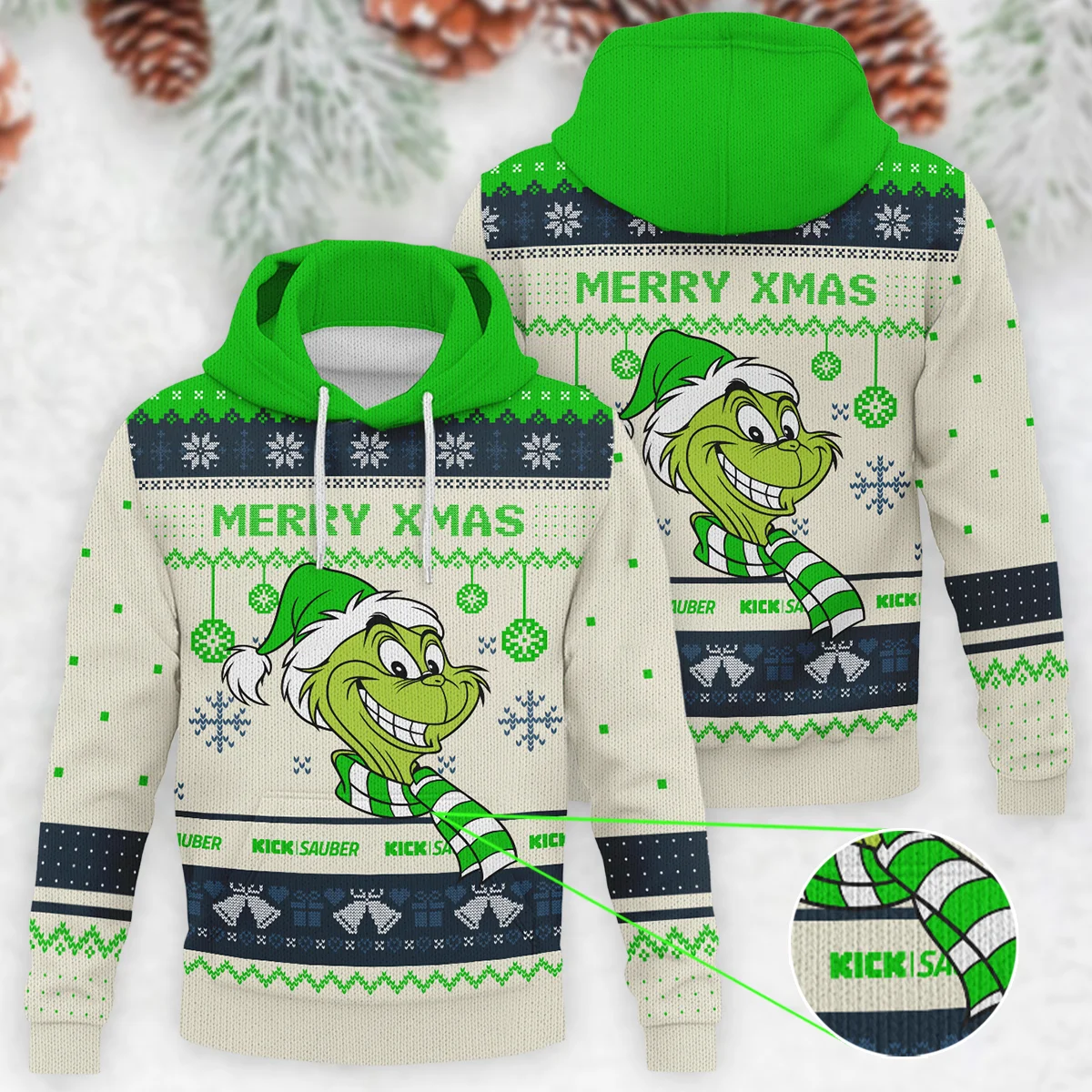 The Grinch x Kick Sauber Formula 1 - Knitted Hoodie BLVAF12209250A13KS