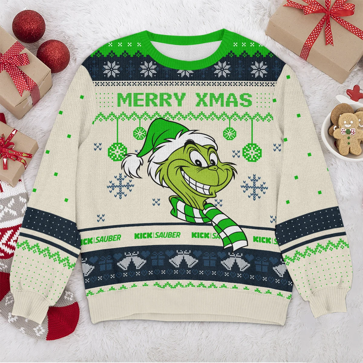 The Grinch x Kick Sauber Formula 1 - Ugly Sweater BLVAF1220925A13KS - Image 4