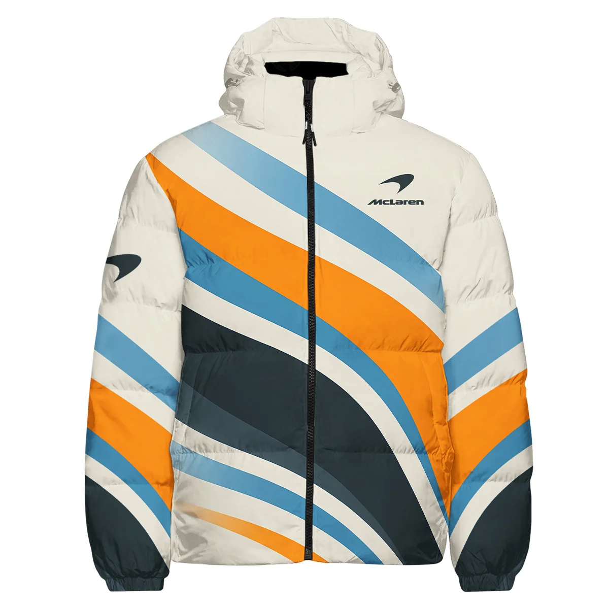 Waves Pattern McLaren F1 Down & Puffer Jackets BLMCL1625A2HCJ - Image 2
