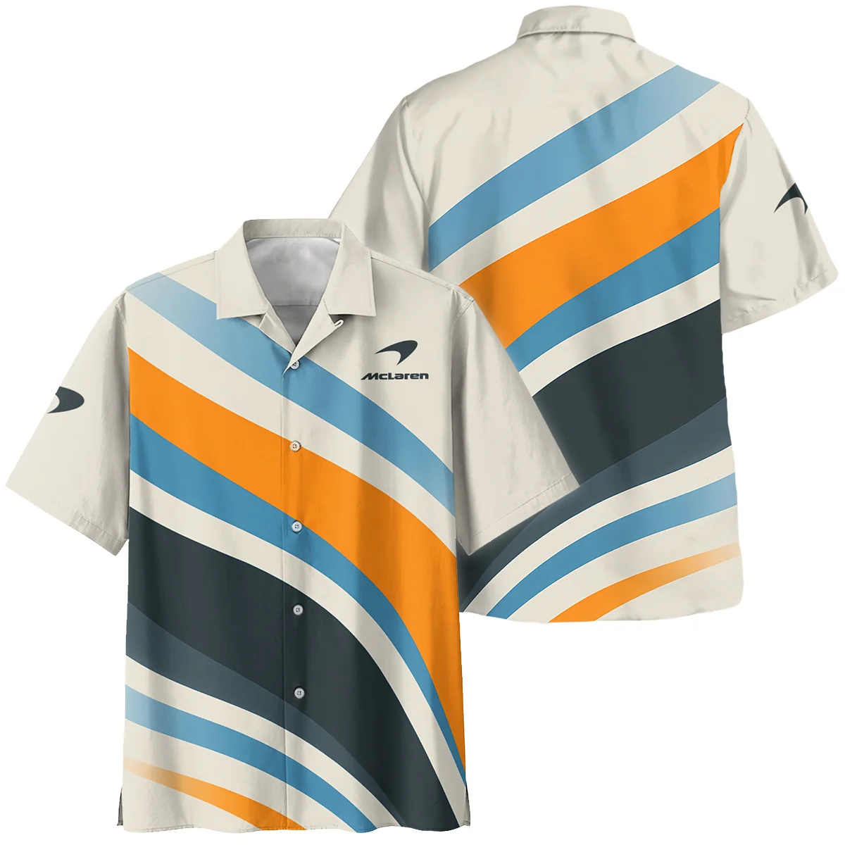 Waves Pattern McLaren F1 Hawaiian Shirt BLMCL1625A2HW