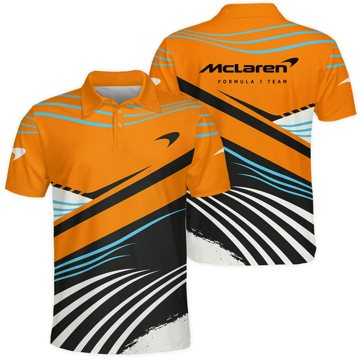 Waves Pattern McLaren F1 Polo Shirt BLF131525A1PL
