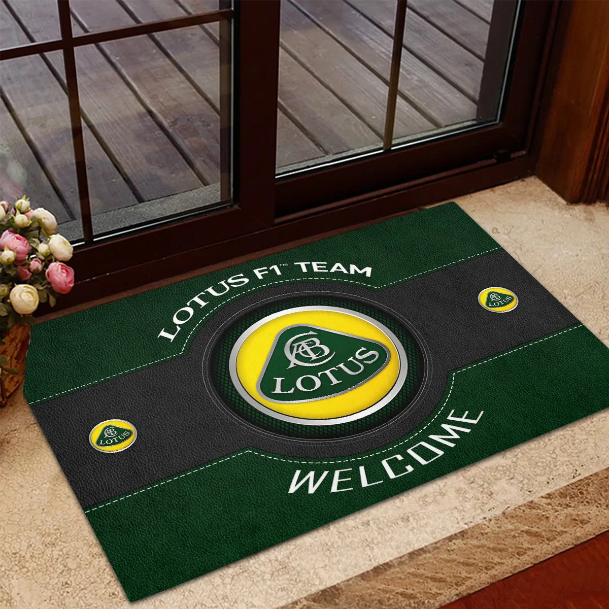 Welcome Lotus F1 Rubber Base Doormat - All Over Print BLF1139A1LT