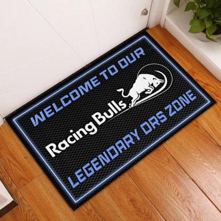 Alternative view of Welcome To Legendary DRS Zone Racing Bulls F1 Rubber Base Doormat - All Over Print BLF1139A6RAC