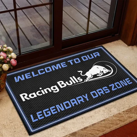 Welcome To Legendary DRS Zone Racing Bulls F1 Rubber Base Doormat - All Over Print BLF1139A6RAC