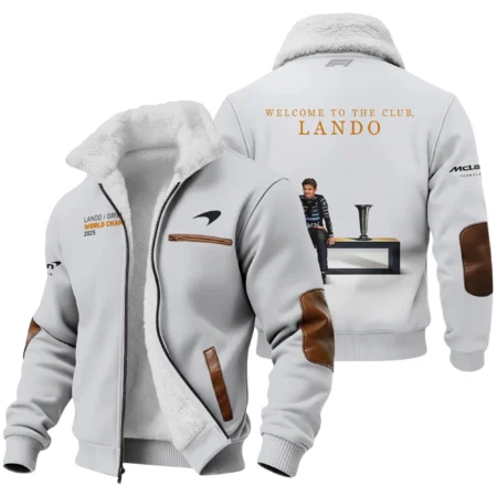 Welcome To The Club Lando Norris McLaren F1 Team Fleece Jacket BLNRWDCA14FJ - Pit Lane Clothing