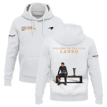 Welcome To The Club Lando Norris McLaren F1 Team Hoodie BLNRWDCA14HD - Race Day Design