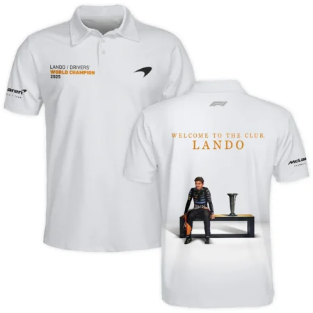 Welcome To The Club Lando Norris McLaren F1 Team Polo Shirt BLNRWDCA14PL - Trackside Outfit