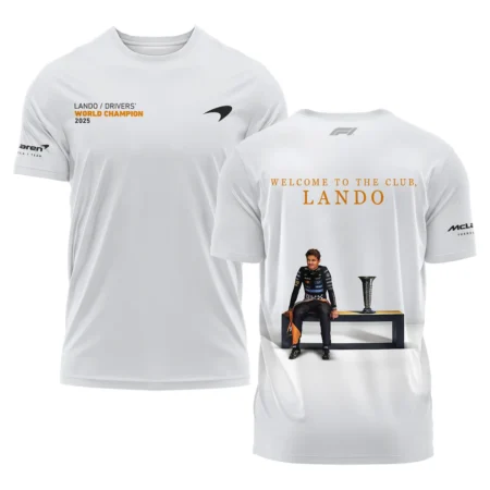 Welcome To The Club Lando Norris McLaren F1 Team T-Shirt BLNRWDCA14TS - Pit Lane Clothing