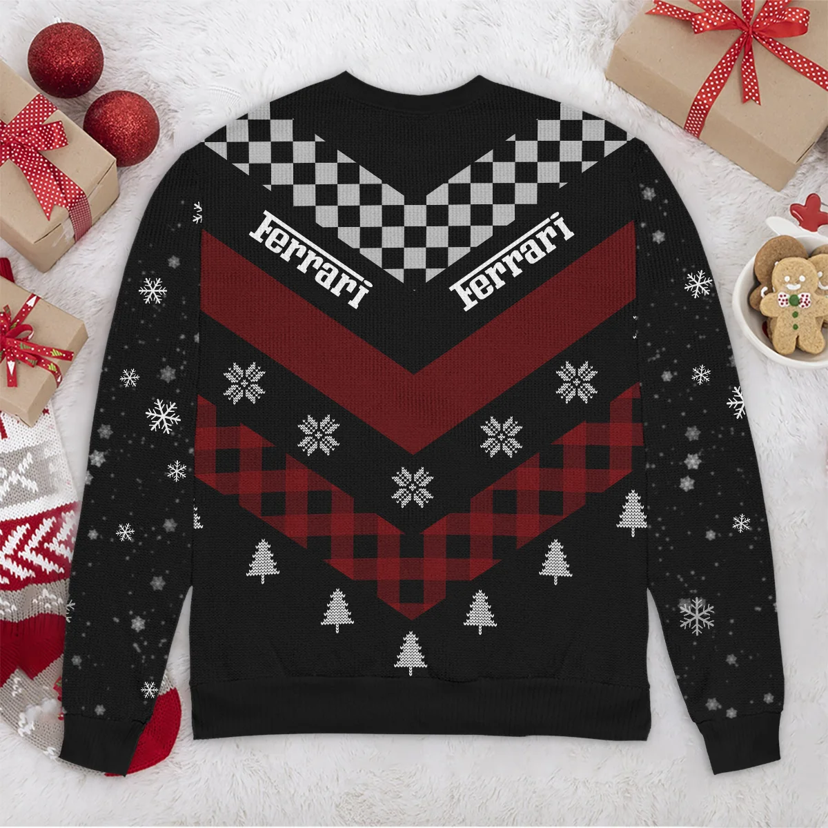 Winter Xmas Pattern Ferrari Formula 1 - Ugly Sweater BLVAF1220925A32FRR - Image 6