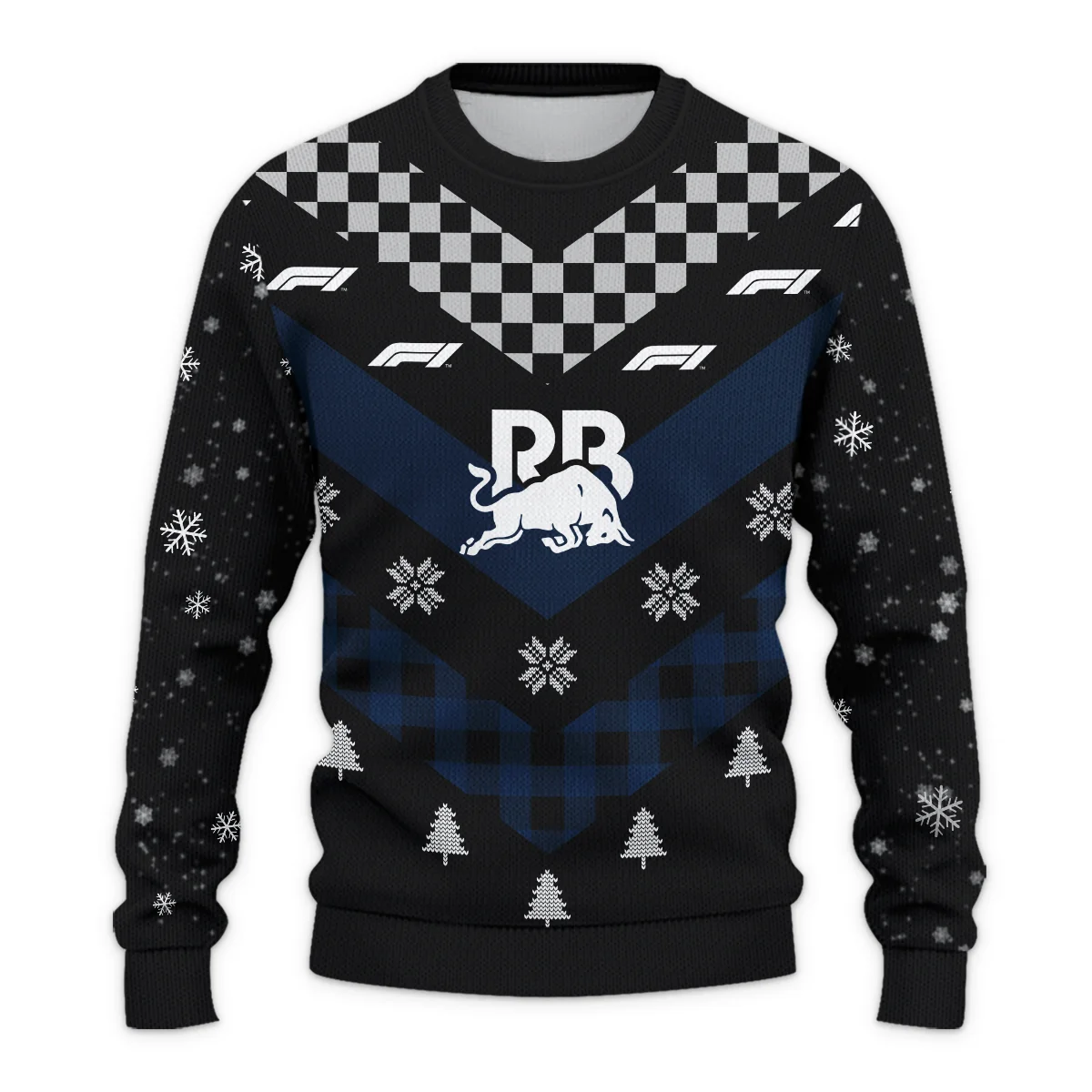 Winter Xmas Pattern Racing Bulls Formula 1 - Ugly Sweater BLVAF1220925A32RAC - Image 2