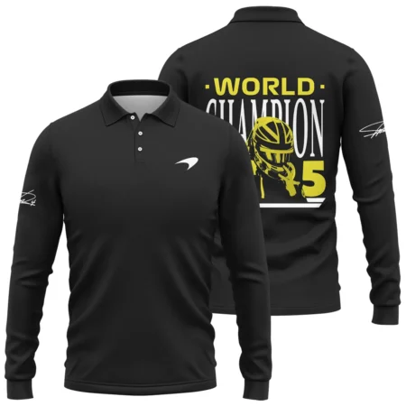 World Champion 2025 Lando Norris McLaren F1 Team Long Polo Shirt BLVALN051225A5LPL - Race Day Outfit