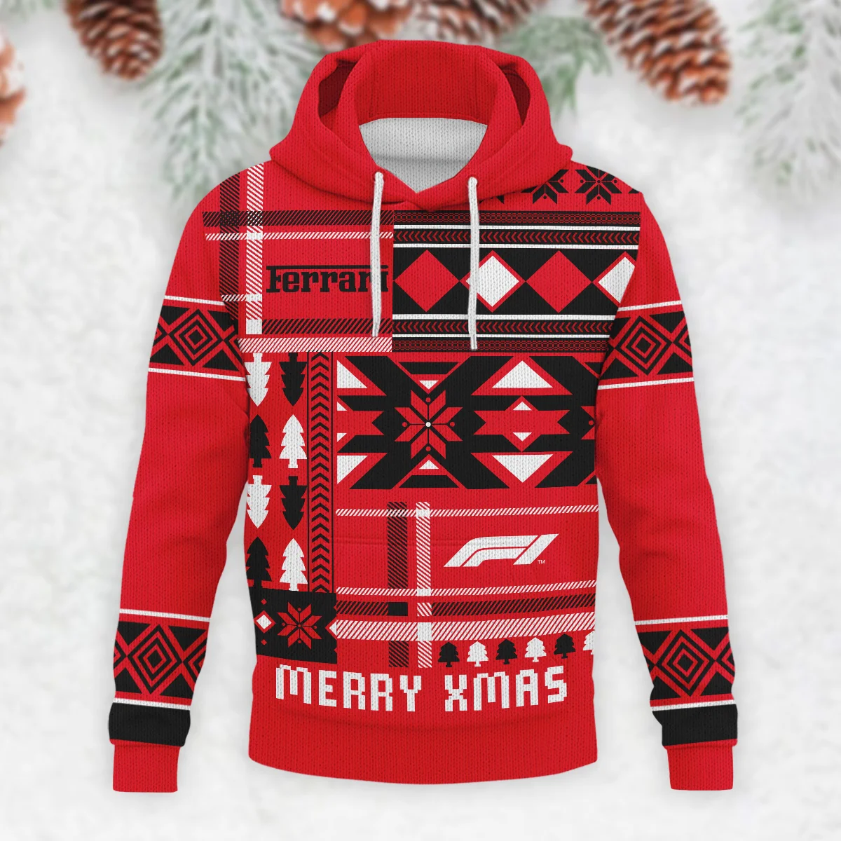 X-Mas Edition Ferrari Formula 1 - Knitted Hoodie BLVAF12209250A10FRR - Image 2