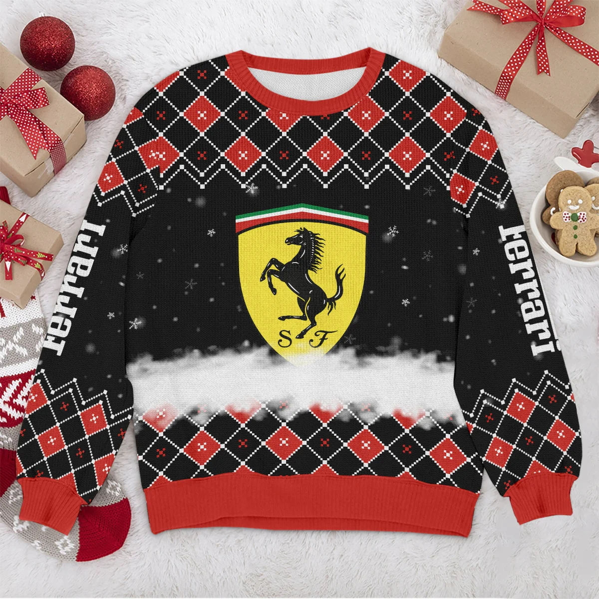 X-Mas Ferrari Formula 1 - Ugly Sweater BLVAF1220925A3FRR - Image 4