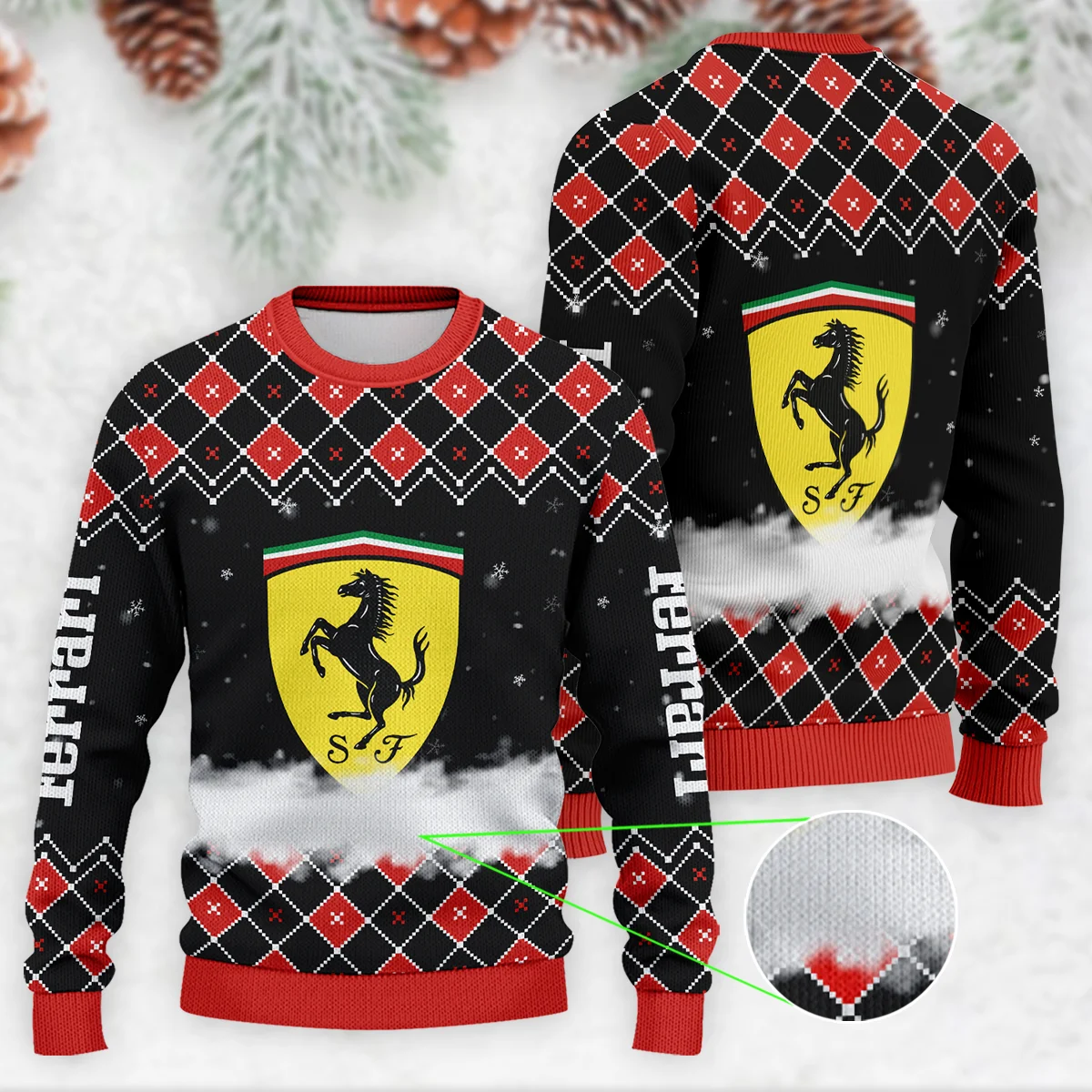 X-Mas Ferrari Formula 1 - Ugly Sweater BLVAF1220925A3FRR