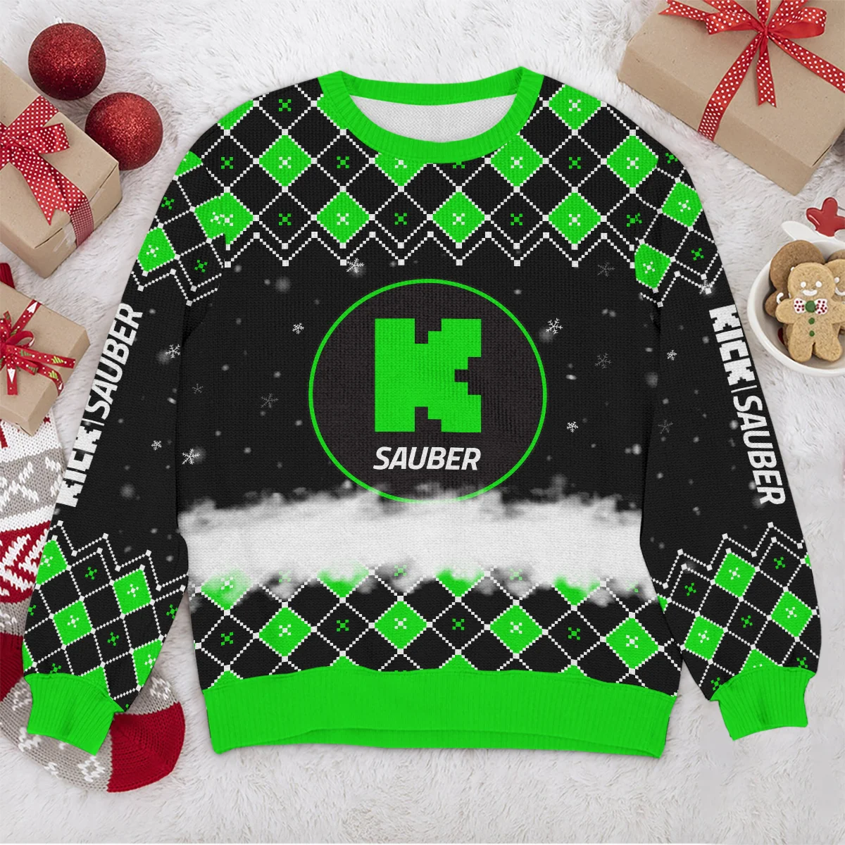 X-Mas Kick Sauber Formula 1 - Ugly Sweater BLVAF1220925A3KS - Image 4