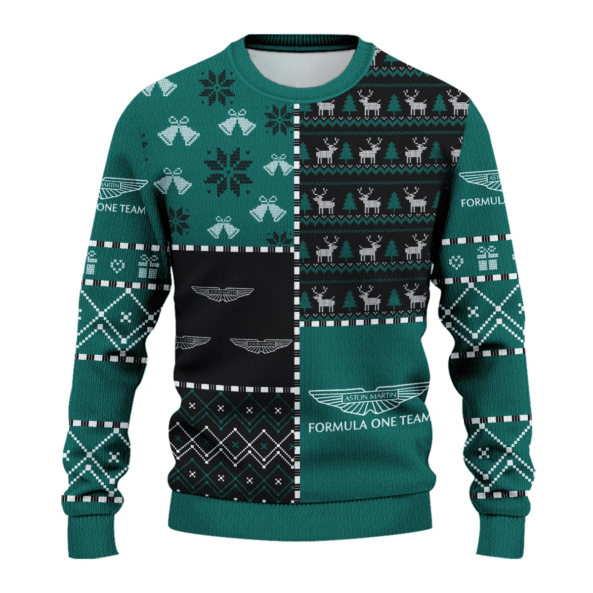 X-Mas Pattern Aston Martin Formula 1 - Ugly Sweater BLVAF1220925A2AM - Image 2