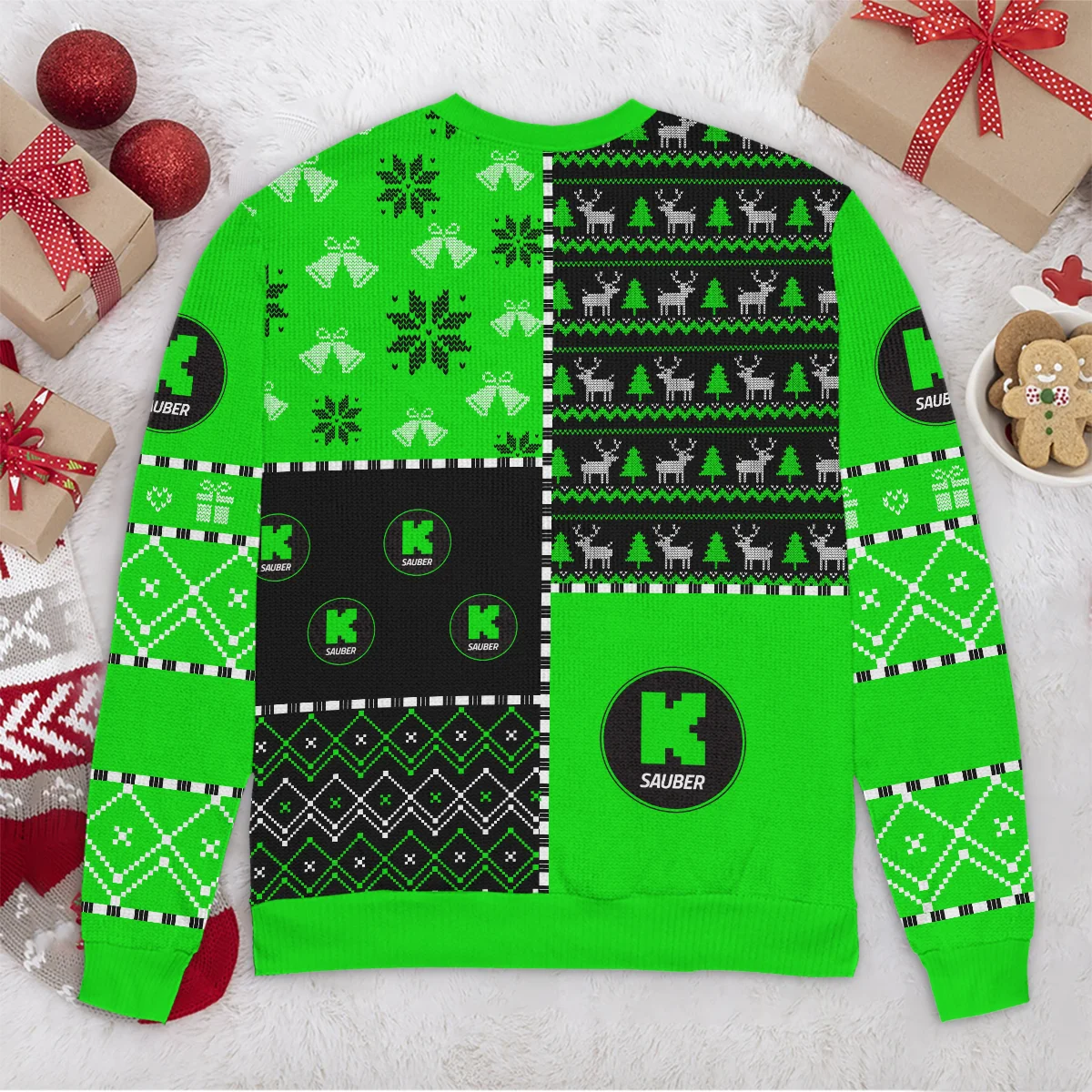 X-Mas Pattern Kick Sauber Formula 1 - Ugly Sweater BLVAF1220925A2KS - Image 6
