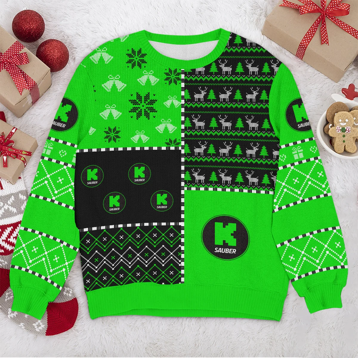 X-Mas Pattern Kick Sauber Formula 1 - Ugly Sweater BLVAF1220925A2KS - Image 4