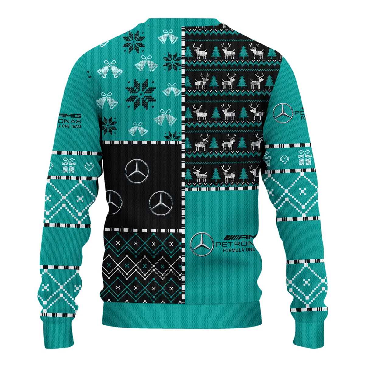 X-Mas Pattern Mercedes Formula 1 - Ugly Sweater BLVAF1220925A2MER - Image 3