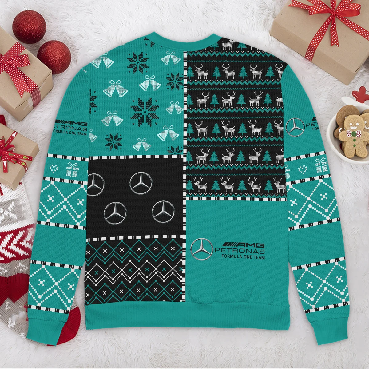 X-Mas Pattern Mercedes Formula 1 - Ugly Sweater BLVAF1220925A2MER - Image 6