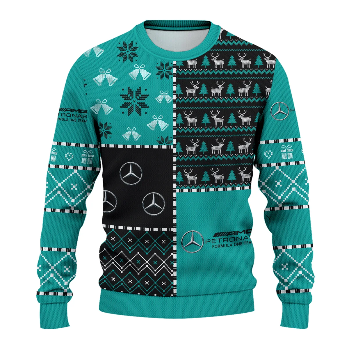 X-Mas Pattern Mercedes Formula 1 - Ugly Sweater BLVAF1220925A2MER - Image 2