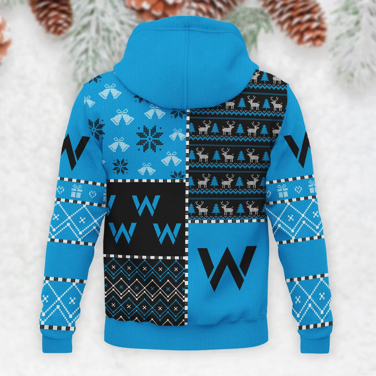 X-Mas Pattern Williams Formula 1 - Knitted Hoodie BLVAF12209250A2WIL - Image 3