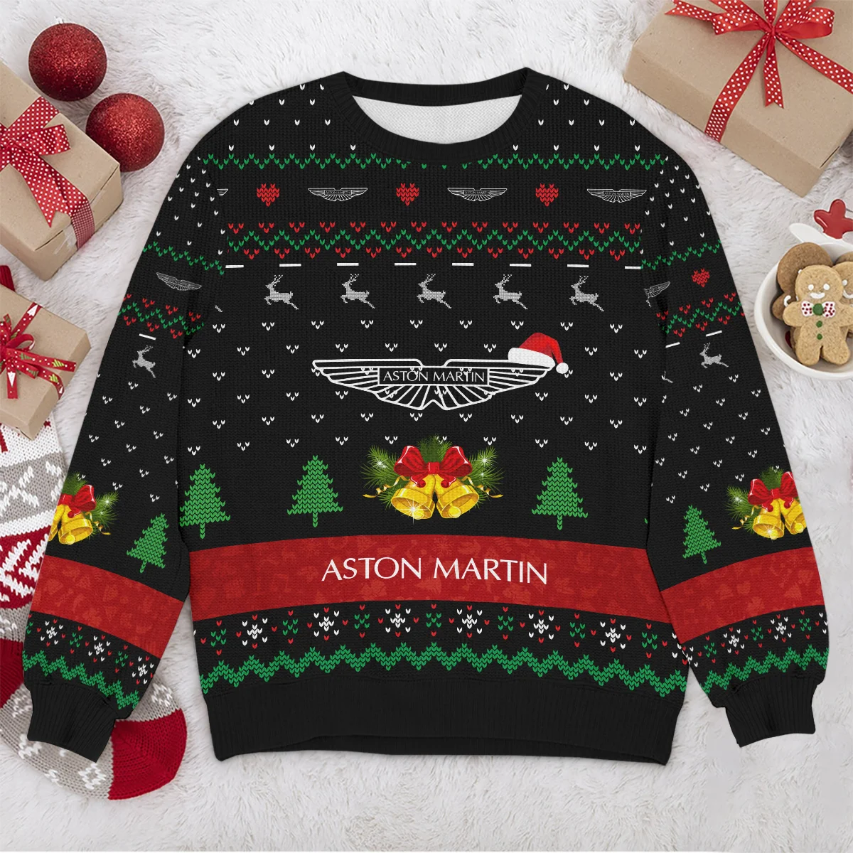 Xmas Pattern Aston Martin Formula 1 - Ugly Sweater BLVAF1220925A29AM - Image 4