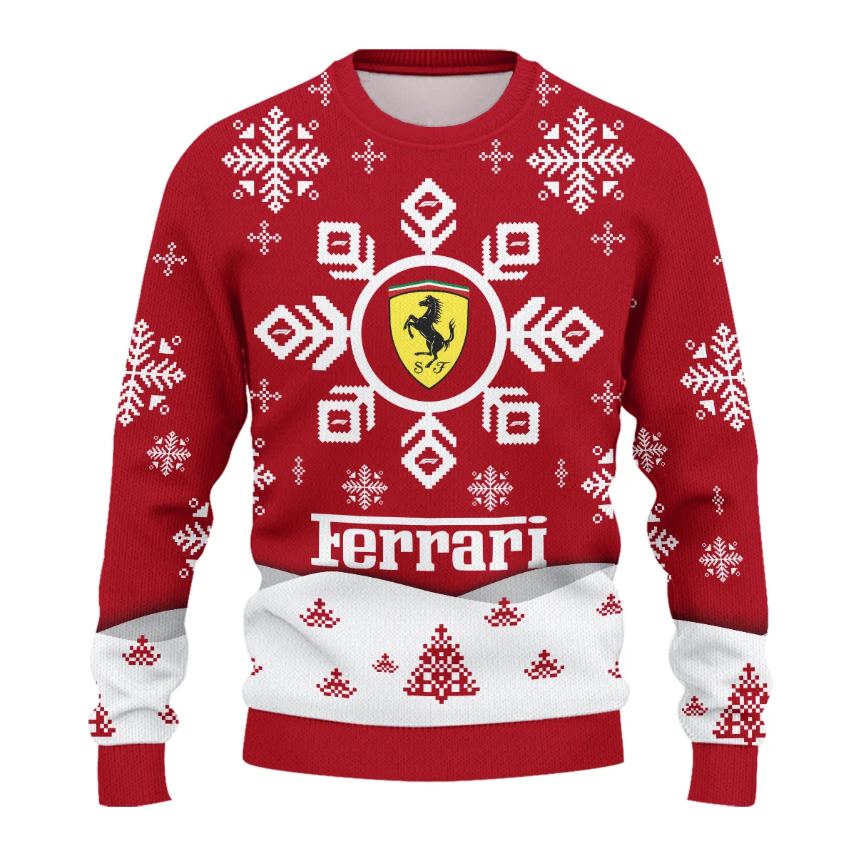 Xmas Pattern Ferrari Formula 1 - Ugly Sweater BLVAF1220925A26FRR - Image 2