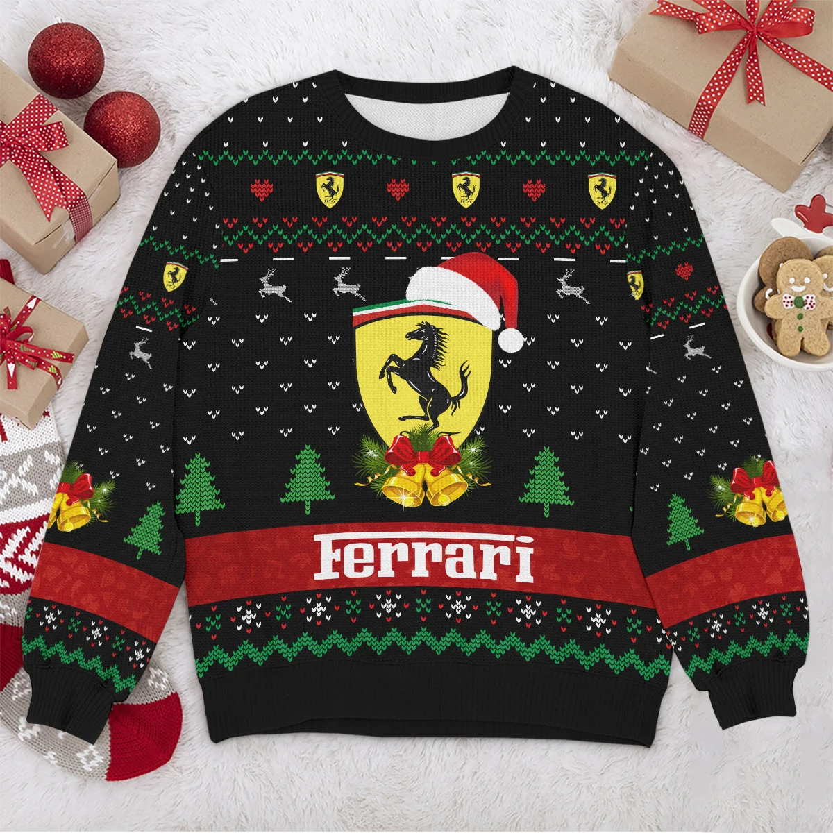 Xmas Pattern Ferrari Formula 1 - Ugly Sweater BLVAF1220925A29FRR - Image 4