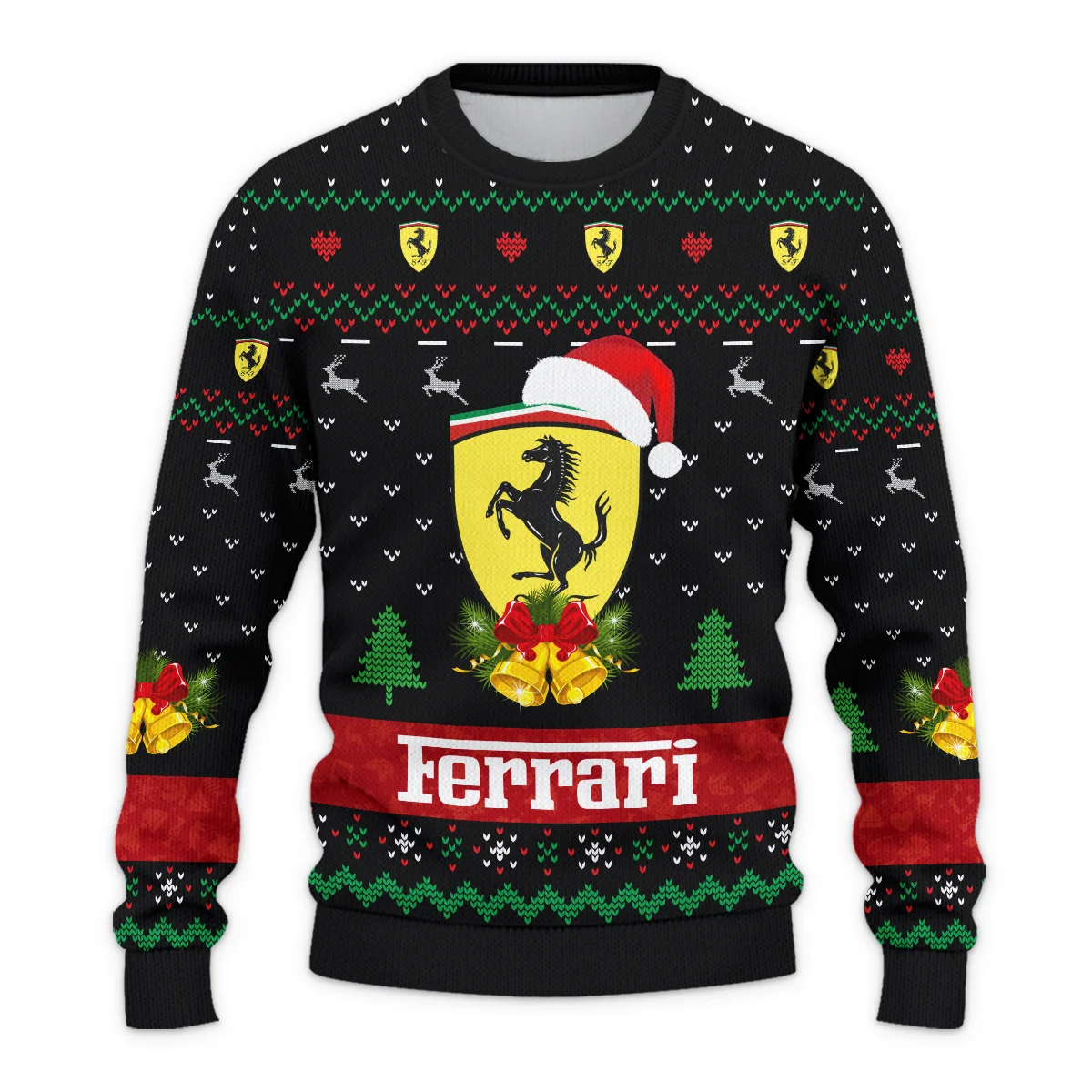 Xmas Pattern Ferrari Formula 1 - Ugly Sweater BLVAF1220925A29FRR - Image 2