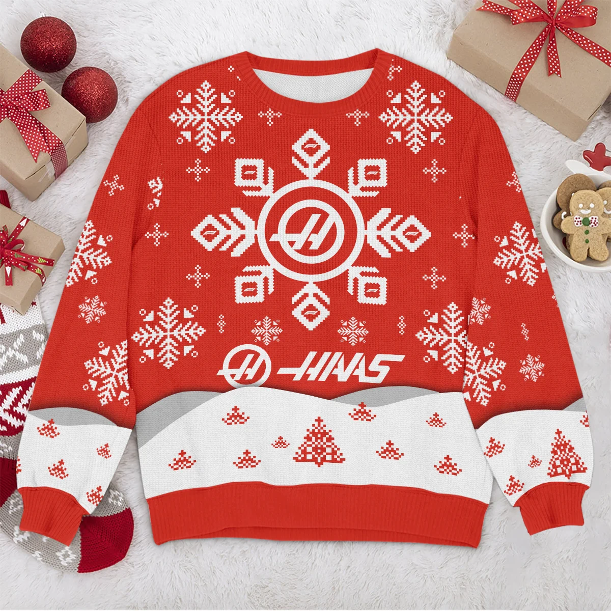 Xmas Pattern Haas Formula 1 - Ugly Sweater BLVAF1220925A26HAAS - Image 4