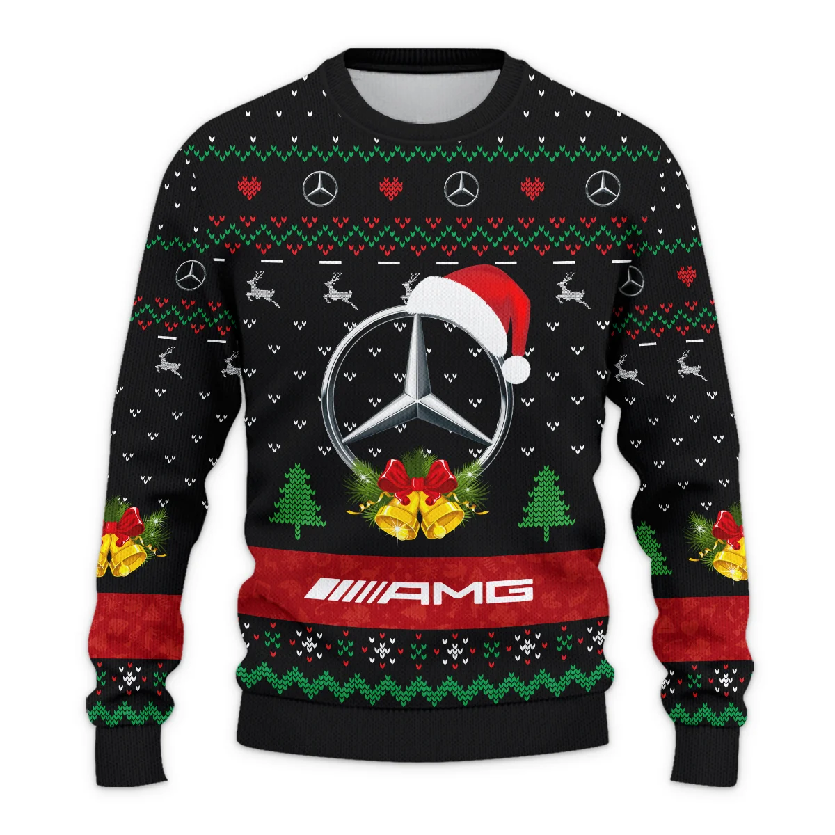 Xmas Pattern Mercedes Formula 1 - Ugly Sweater BLVAF1220925A29MER - Image 2
