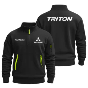Mitsubishi Triton - Built for Road Trips Ute Drivers 4x4 Owners SUV Lovers Sweatshirt Half Zipper BLC8825A1TRT