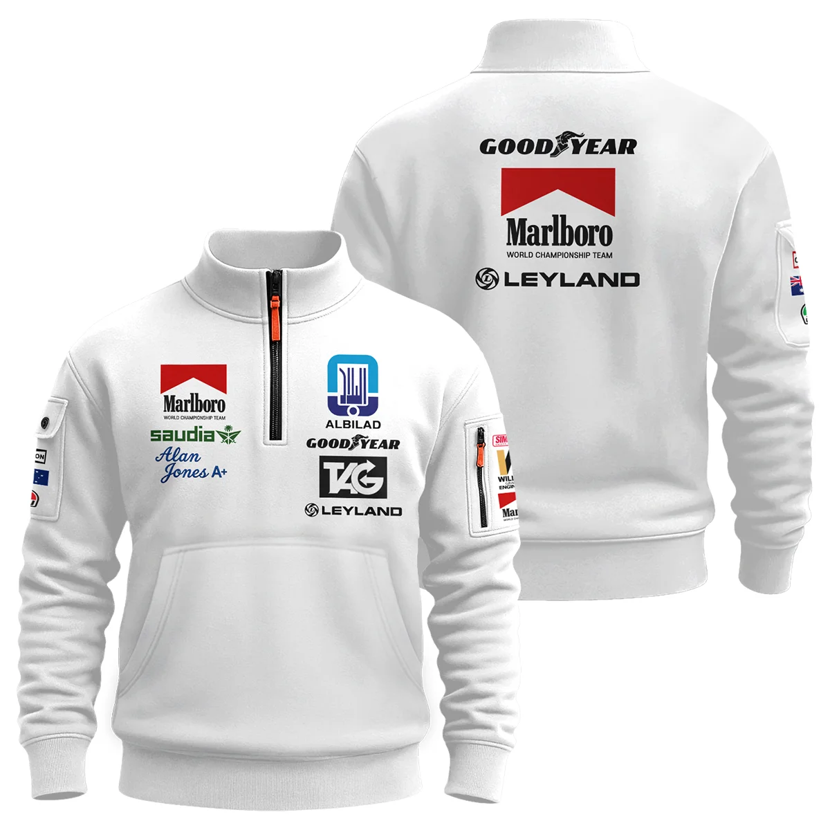 1980 WDC Alan Jones Williams F1 Sweatshirt Zipper BLAJ5426A2SHZ