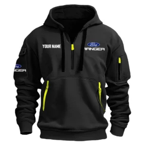 Ford Ranger - Built for Road Trips Ute Drivers 4x4 Owners SUV Lovers Hoodie Half Zipper BLC22525A1RNG
