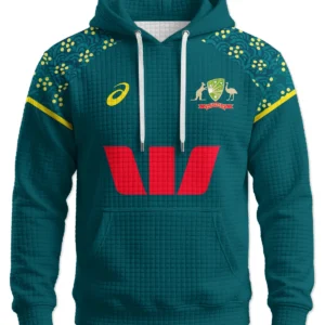 Alternative view of Cricket Australia T20 Mens 25/26 Hoodie Quilted Waffle All Over Prints - Gift for Australia Fans QTCK300326AA2-HQW