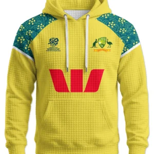 Alternative view of Cricket Australia ODI 2026 Women's T20 World Cup Hoodie Quilted Waffle All Over Prints - Gift for Australia Fans QTCK300326AA4-HQW