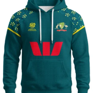 Alternative view of Cricket Australia 2026 Women's T20 World Cup Hoodie Quilted Waffle All Over Prints - Gift for Australia Fans QTCK300326AA5-HQW