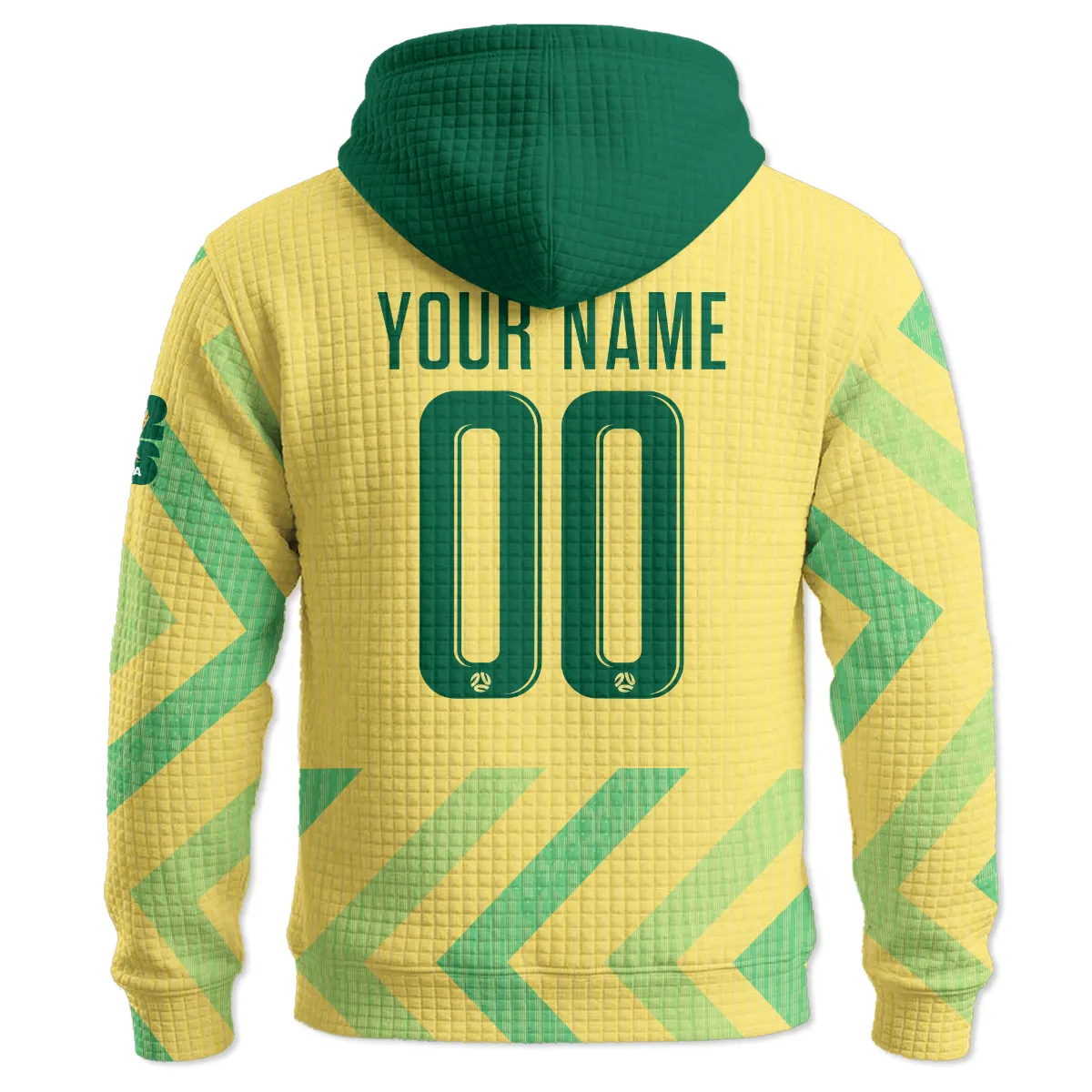 Australia Concept Jersey Hoodie Quilted Waffle All Over Prints - Gift for Australia Fans QTAU030426A2-HQW - Image 3